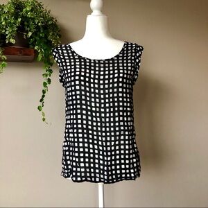 Gap sleeveless checkered top shell S